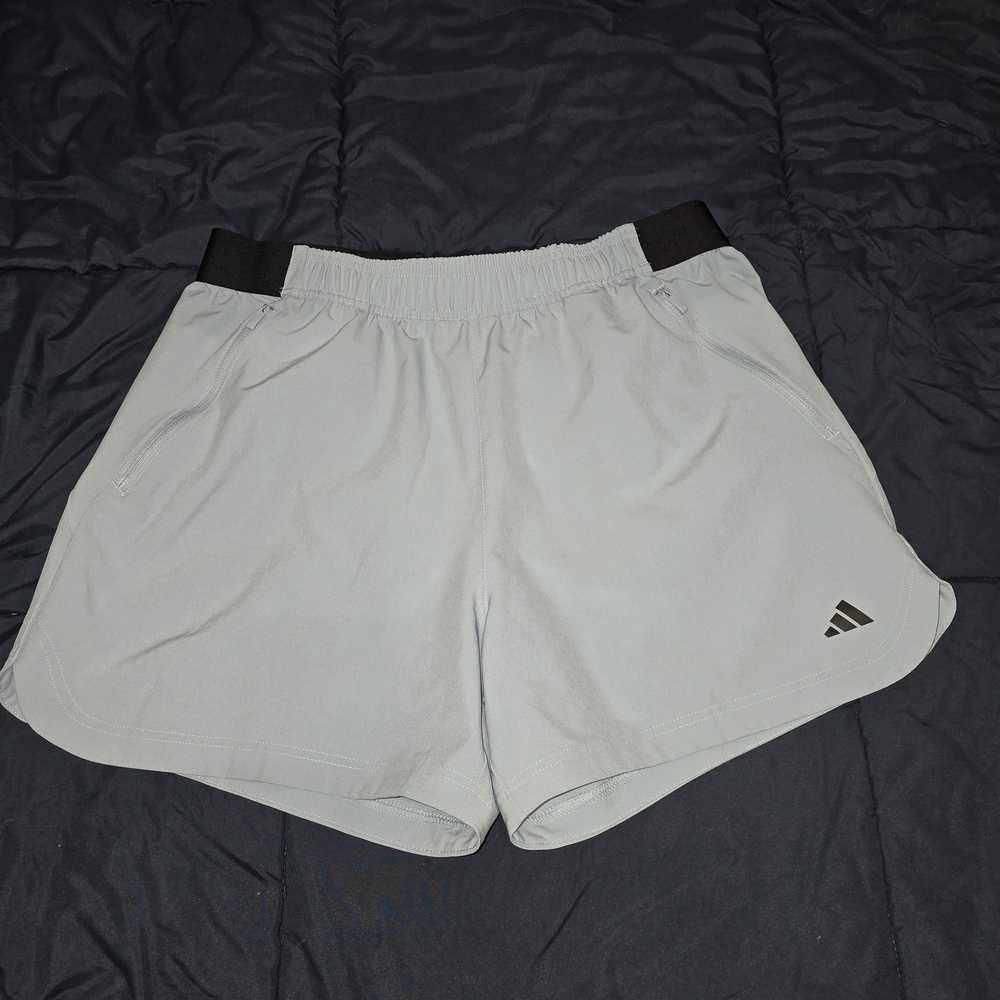 Adidas Light Blue Sports Shorts with Black Waistband - Picture 1 of 1